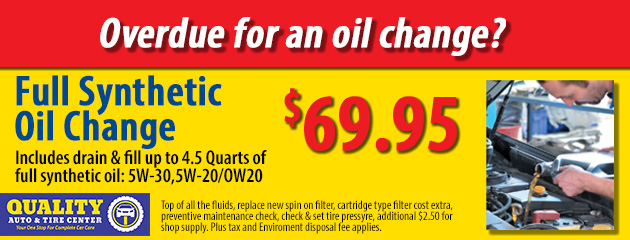 Full Synthetic Oil Change Special